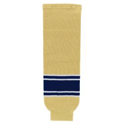 HS630 Knitted Striped Hockey Socks - Notre Dame Vegas Gold