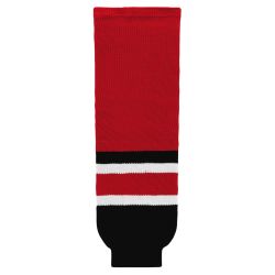HS630 Knitted Striped Hockey Socks - 2017 Carolina Red