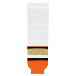 HS630 Knitted Striped Hockey Socks - 2014 Anaheim White