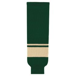 HS630 Knitted Striped Hockey Socks - 2009 Minnesota 3rd Dark Green