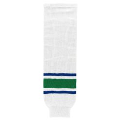HS630 Knitted Striped Hockey Socks - 2004 Vancouver White