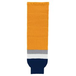 HS630 Knitted Striped Hockey Socks - 2002 Nashville 3rd Gold