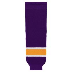 HS630 Knitted Striped Hockey Socks - Vintage La Purple