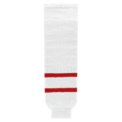 HS630 Knitted Striped Hockey Socks - Team Canada White (2010)