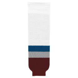 HS630 Knitted Striped Hockey Socks - 2011 Colorado White
