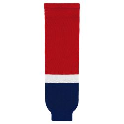 HS630 Knitted Striped Hockey Socks - 2013 Washington Red