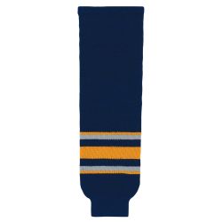 HS630 Knitted Striped Hockey Socks - 2009 Buffalo 3rd Navy
