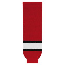 HS630 Knitted Striped Hockey Socks - 2010 Ottawa Red