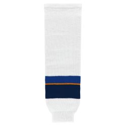 HS630 Knitted Striped Hockey Socks - 2011 St. Louis White