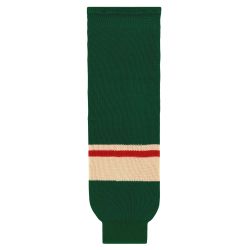 HS630 Knitted Striped Hockey Socks - 2017 Minnesota Dark Green