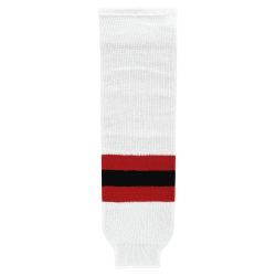 HS630 Knitted Striped Hockey Socks - 2017 New Jersey White