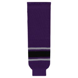 HS630 Knitted Striped Hockey Socks - New La 3rd Purple