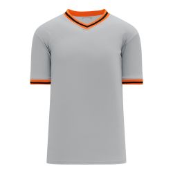 S1333 Soccer Jersey - Grey/Orange/Black