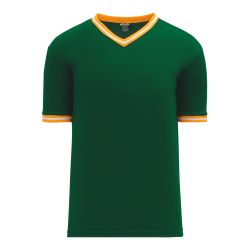 S1333 Soccer Jersey - Dark Green/Gold/White