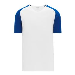 S1375 Soccer Jersey - White/Royal