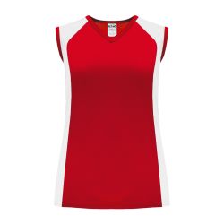 V601L Women's Volleyball Jersey - Red/White