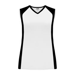 V601L Women's Volleyball Jersey - White/Black