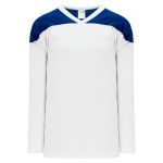 H6100 League Hockey Jersey - White/Royal - Front