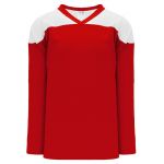 H6100 League Hockey Jersey - Red/White - Front