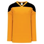 H6100 League Hockey Jersey - Gold/Black - Front