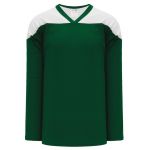 H6100 League Hockey Jersey - Dark Green/White - Front