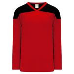 H6100 League Hockey Jersey - Red/Black - Front