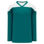 H6100 League Hockey Jersey - Pacific Teal/White - Front