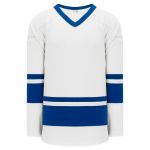 H6400 League Hockey Jersey - White/Royal - Front