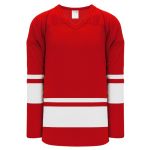 H6400 League Hockey Jersey - Red/White - Front