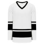 H6400 League Hockey Jersey - White/Black - Front