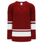 H6400 League Hockey Jersey - Av Red/White - Front
