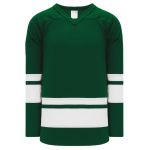 H6400 League Hockey Jersey - Dark Green/White - Front