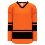 H6400 League Hockey Jersey - Orange/Black - Front