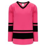 H6400 League Hockey Jersey - Pink/Black - Front