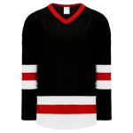 H6500 League Hockey Jersey - Black/Red/White - Front