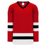 H6500 League Hockey Jersey - Red/Black/White - Front
