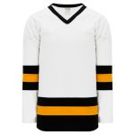 H6500 League Hockey Jersey - White/Black/Gold - Front