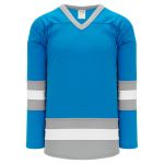 H6500 League Hockey Jersey - Pro Blue/Grey/White - Front