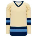 H6500 League Hockey Jersey - Sand/Navy/Sky - Front