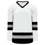 H6500 League Hockey Jersey - White/Black/Grey - Front