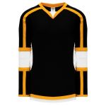 H7000 Select Hockey Jersey - Black/White/Gold - Front