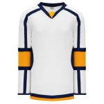 H7000 Select Hockey Jersey - White/Gold/Navy - Front