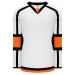 H7000 Select Hockey Jersey - White/Orange/Black - Front