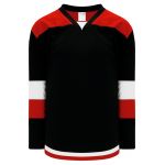 H7400 Select Hockey Jersey - Black/Red/White - Front