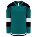 H7400 Select Hockey Jersey - Pacific Teal/Black/White - Front