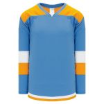 H7400 Select Hockey Jersey - Sky/Gold/White - Front