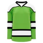 H7500 Select Hockey Jersey - Lime Green/Black/White - Front