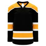 H7500 Select Hockey Jersey - Black/White/Gold - Front