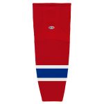HS2100 Lightweight Pro Hockey Socks - Montreal Red - Front