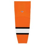 HS2100 Lightweight Pro Hockey Socks - Orange/Black/White - Front